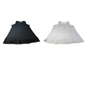 Logo Layer By Lori Goldstein Black & Grey 2 Pack Tunic Set 2X NWOT